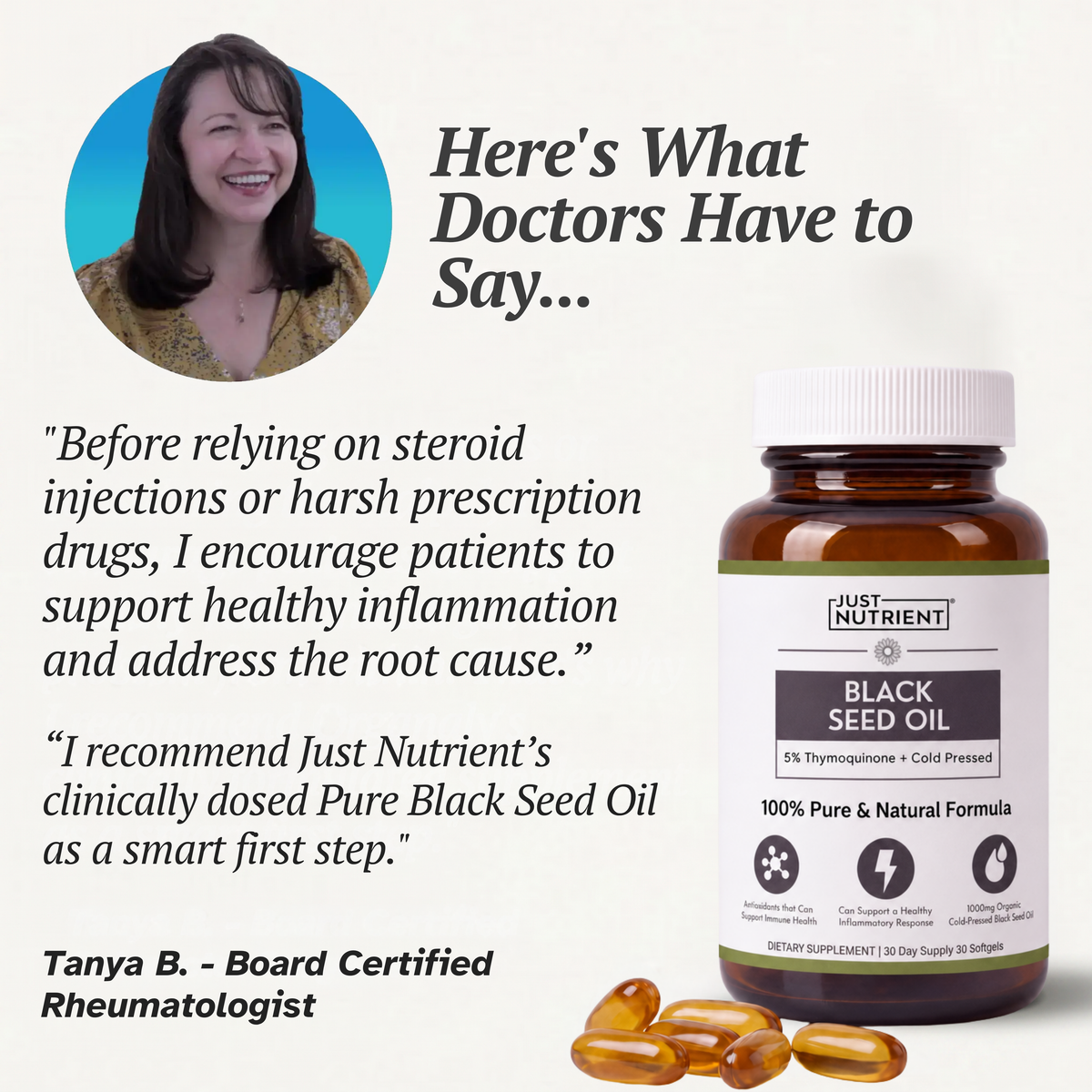 Move Comfortably with Pure Black Seed Oil (5% Thymoquinone)