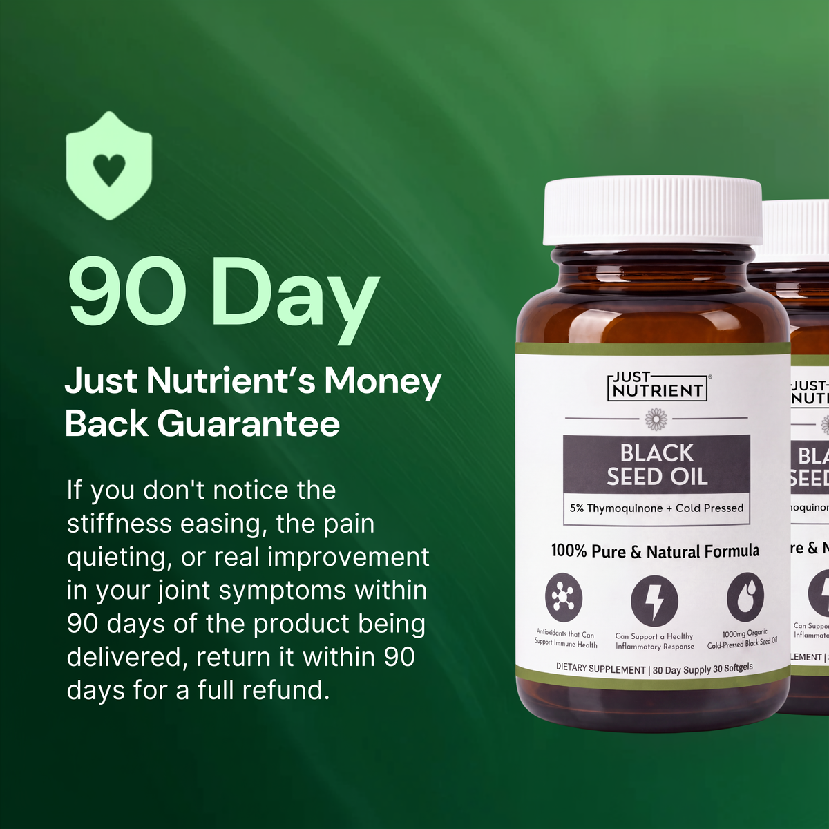 Move Comfortably with Pure Black Seed Oil (5% Thymoquinone)
